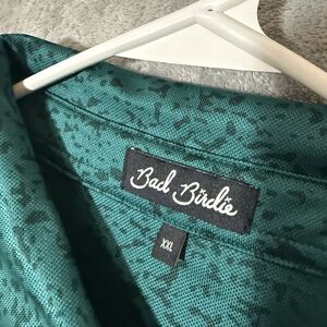 Bad Birdie Golf Polo Shirt Mens 2XL Forest Green Tech Pique Performance Stretch